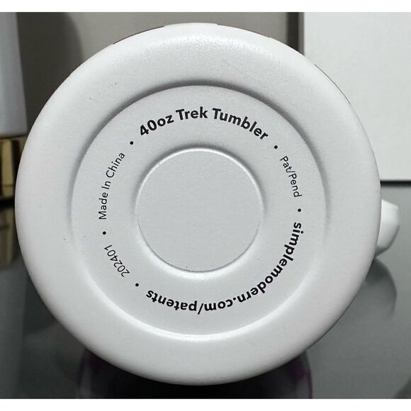 Simple Modern Trek 40oz Tumbler, PINK BUBBLEGUM CHECKMATE - Picture 4 of 6